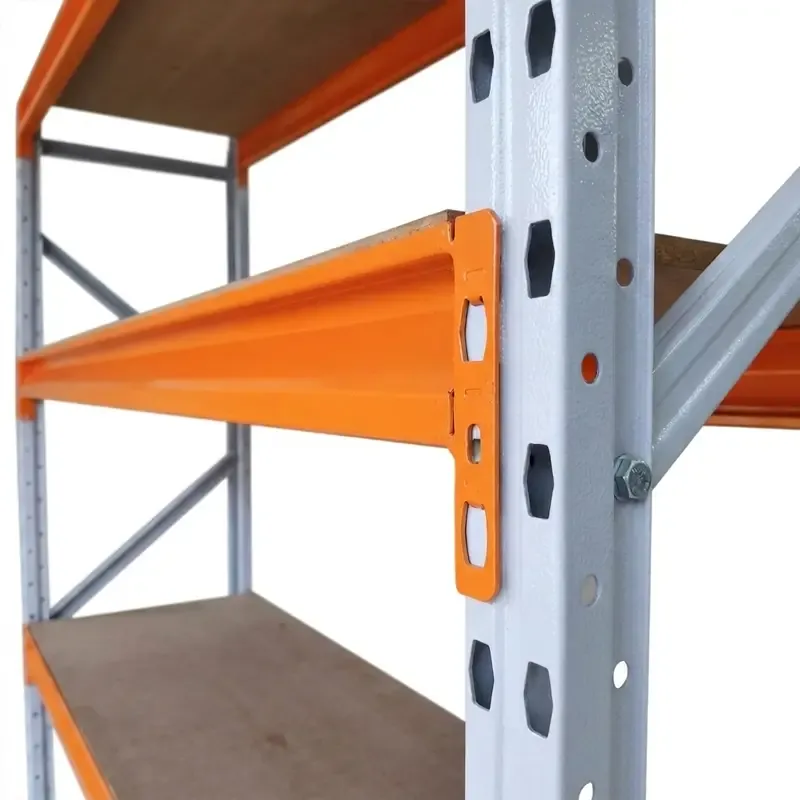 Longarinas de encaixe rápido nas colunas do mini porta pallet