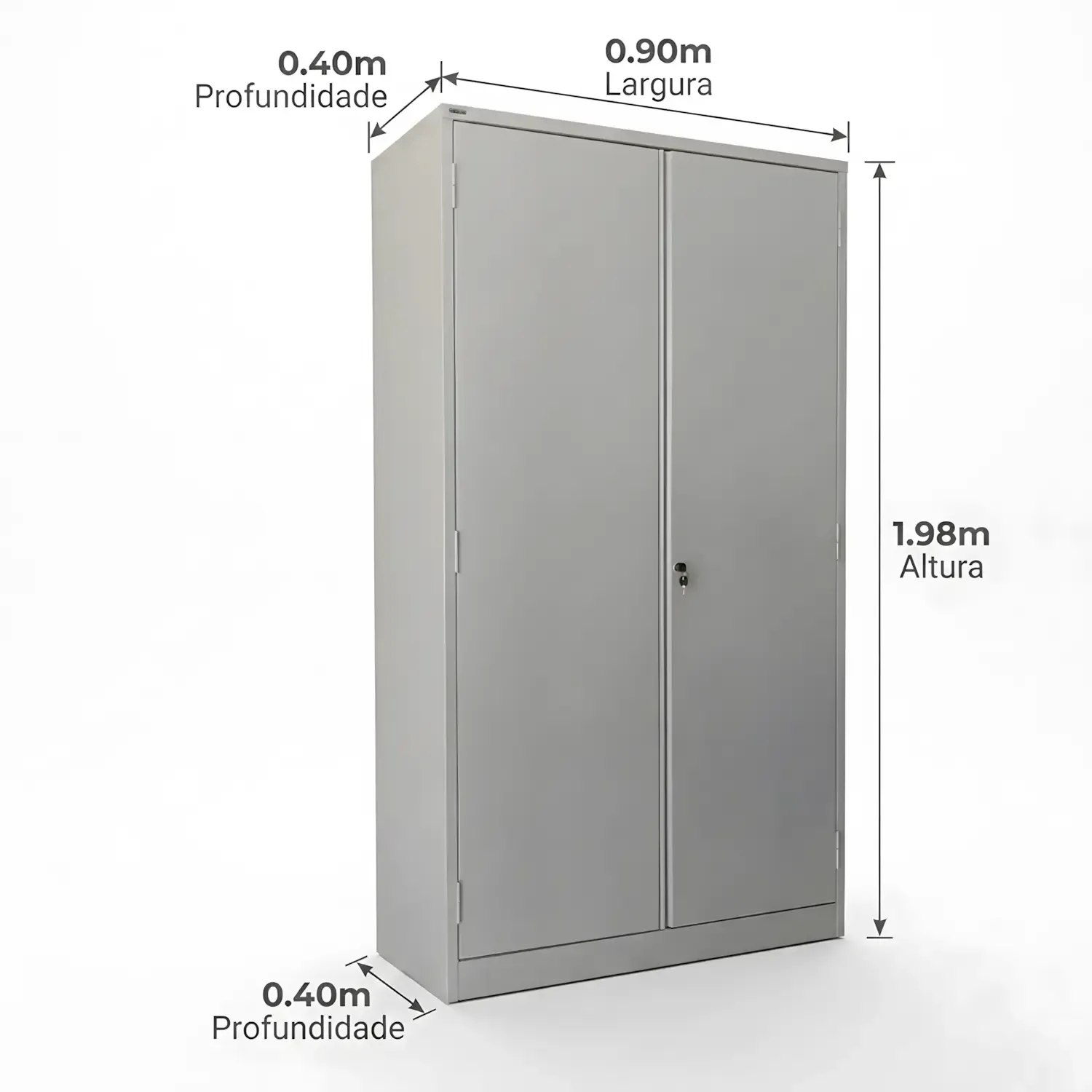 Armário de Aço 2 Portas 1,98m x 90cm Premium - preview 3